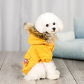 Pet dog clothes wool hat clothes cotton clothes – Yellow / M