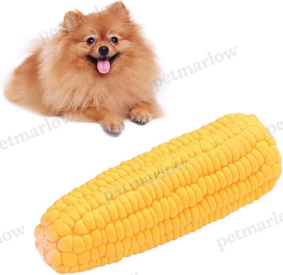 Pet Dog Puppy Latex Corn Shape Chew Toy – view 2