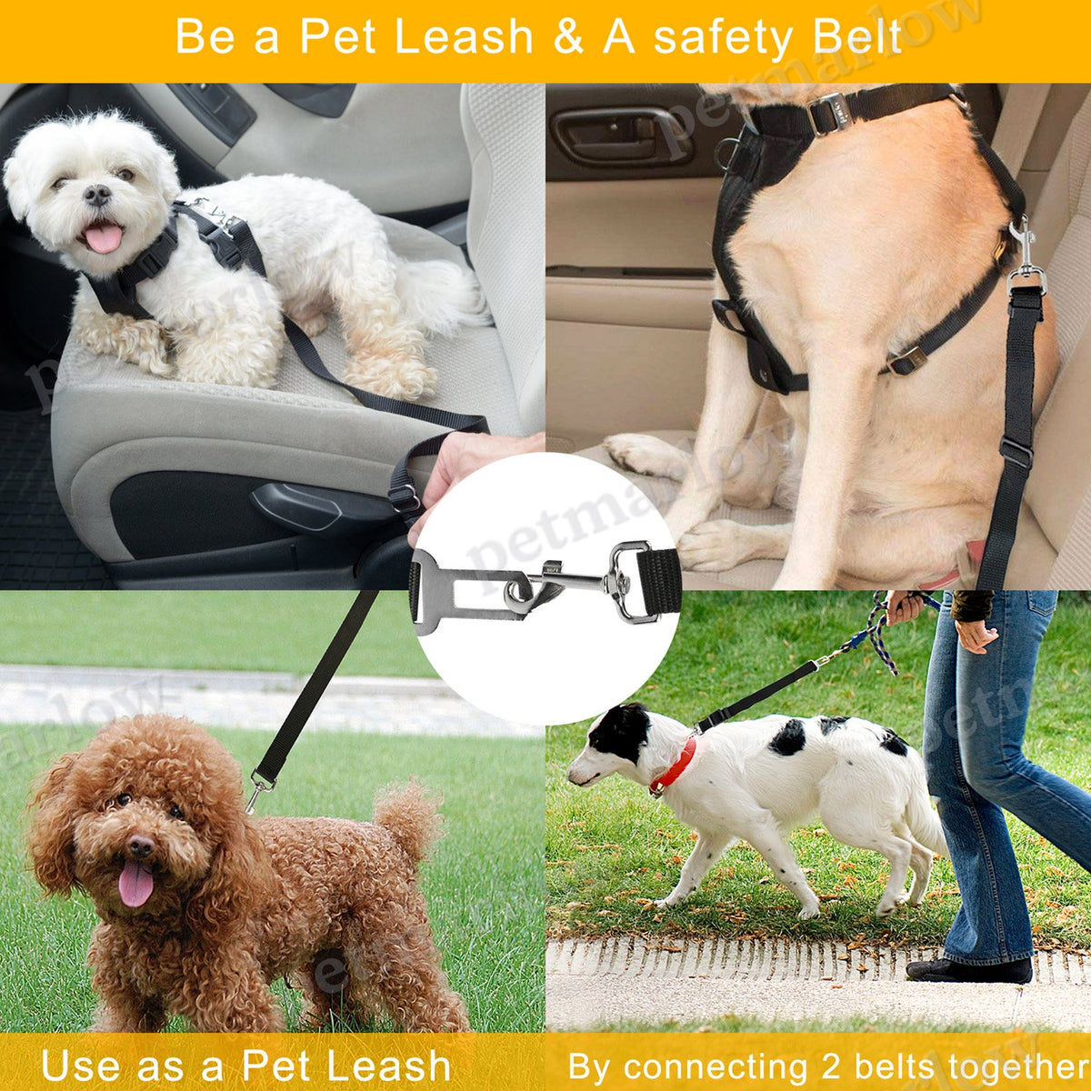Pet Dog Seat Belt Leash for Safe Travel in Vehicles
