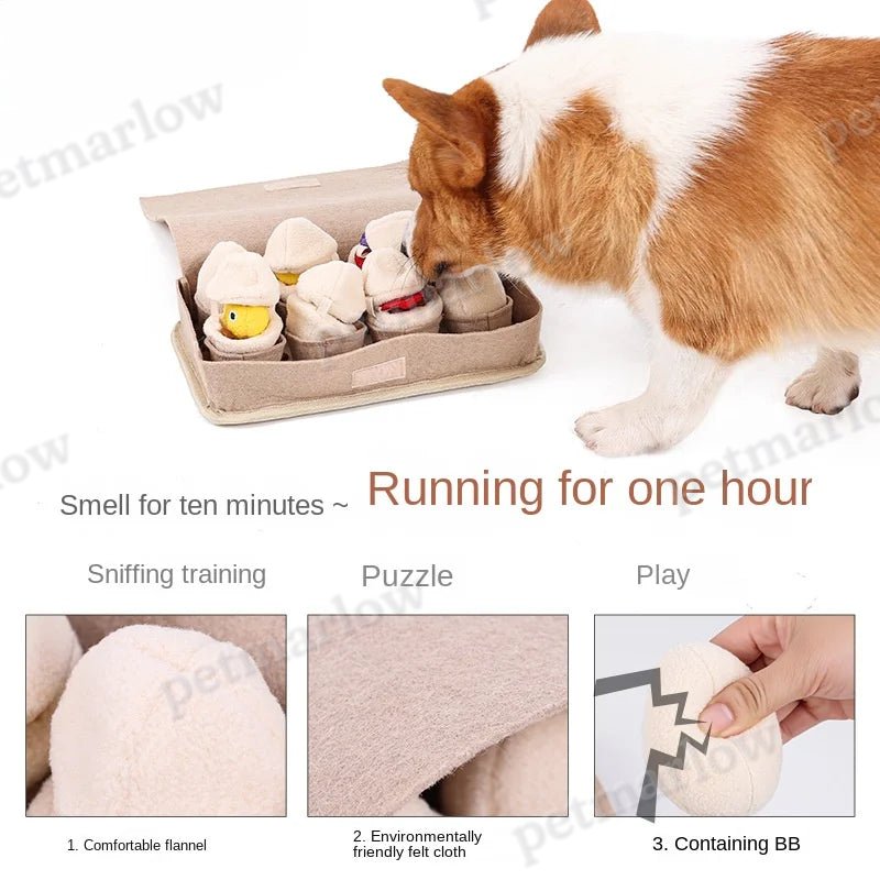 Pet Dog Toy Egg Blind Box Sniffing Dog Toy Dogs Slow Feeding Mat – view 3
