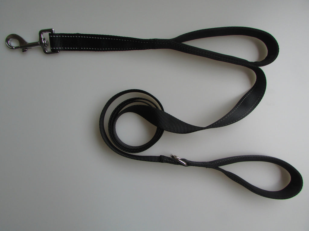 Pet Double Handle Pull Leash for Dogs and Cats – Black