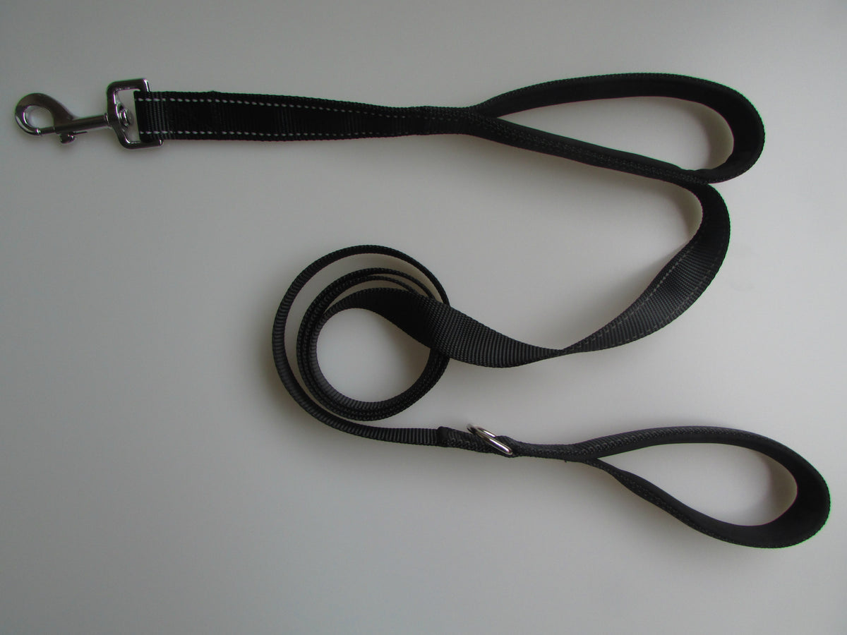Pet Double Handle Pull Leash for Dogs and Cats – Black