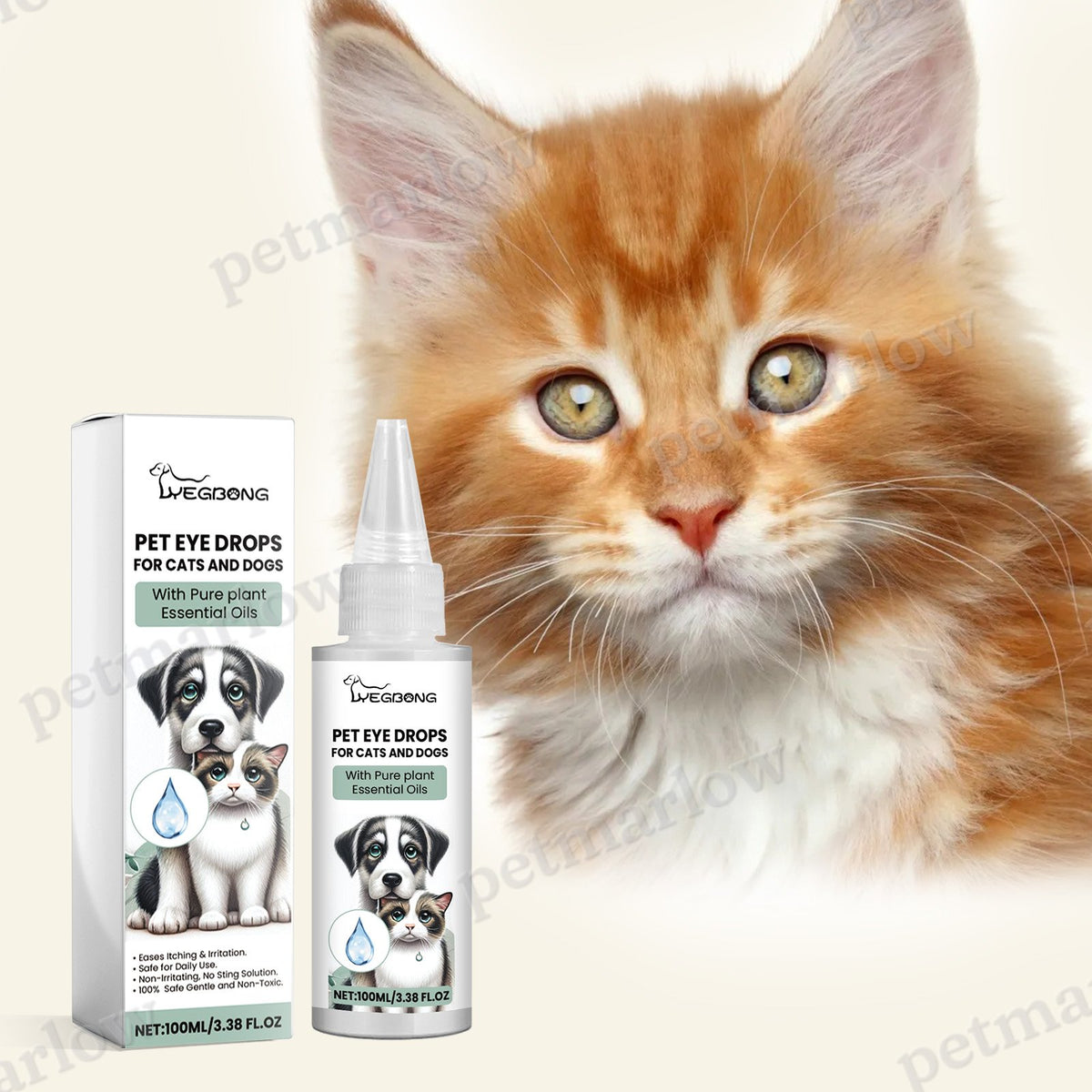 Pet Eye Drops for Dogs & Cats, Gentle Eye Cleaner – view 2