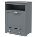 Pet Feeder Station with Storage Cabinet for Dogs – Gray / 935x505x210 mm