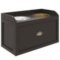 Pet Feeding Station with Elevated Bowls and Storage – Coffee / 690x385x180 mm