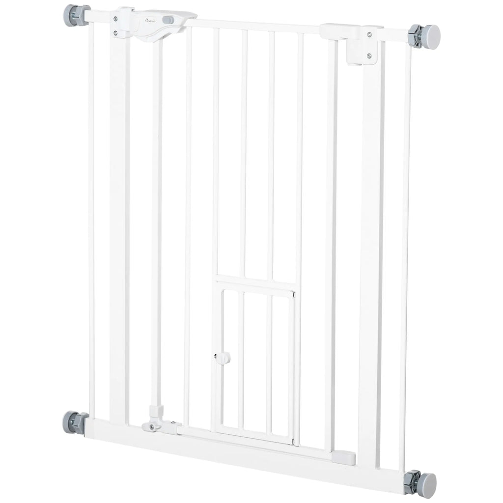 Extra Wide Pet Gate with Cat Door