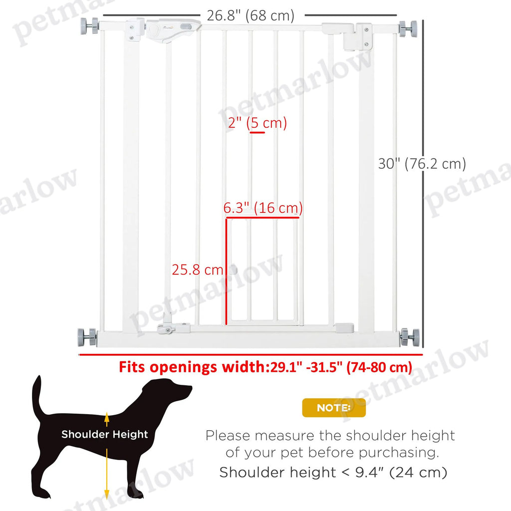 Extra Wide Pet Gate with Cat Door – view 3