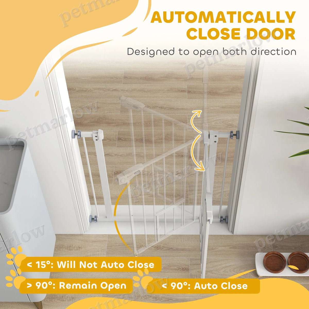 Extra Wide Pet Gate with Cat Door – view 6
