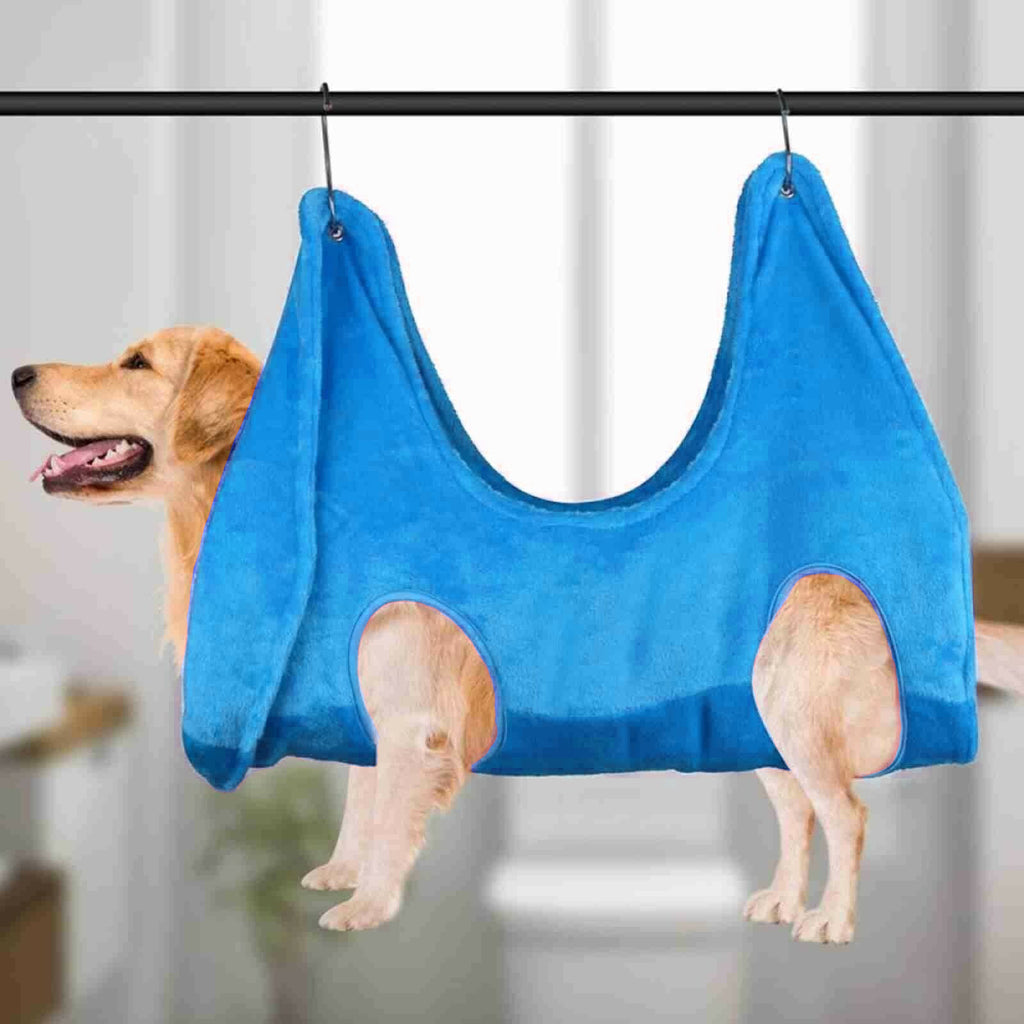 Pet Grooming Hammock for Small and Medium Dogs and Cats – Blue / S