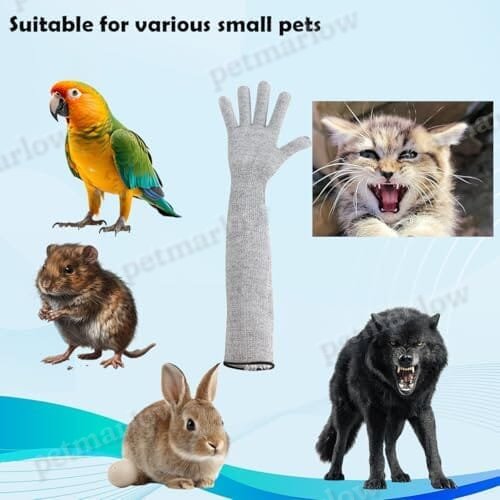 Pet Handling Gloves – 16" Extra-Long Cat Grooming Arm Sleeves – view 5