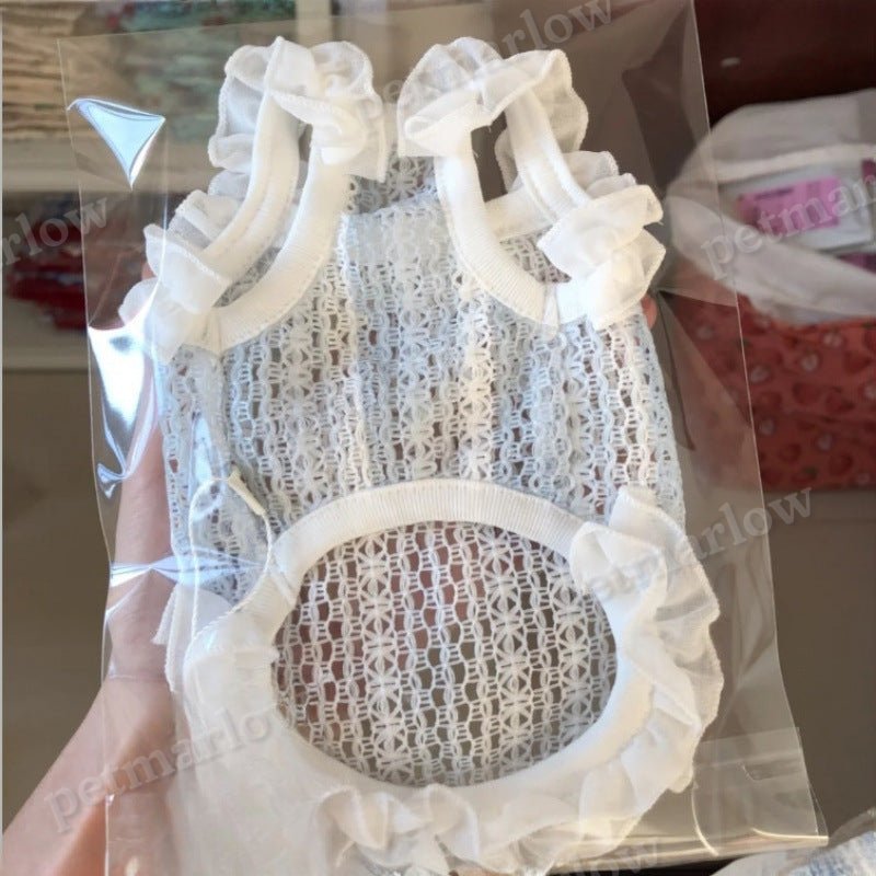 Pet Hollowed-out Lace Vest Summer Thin Style For Dogs – view 4