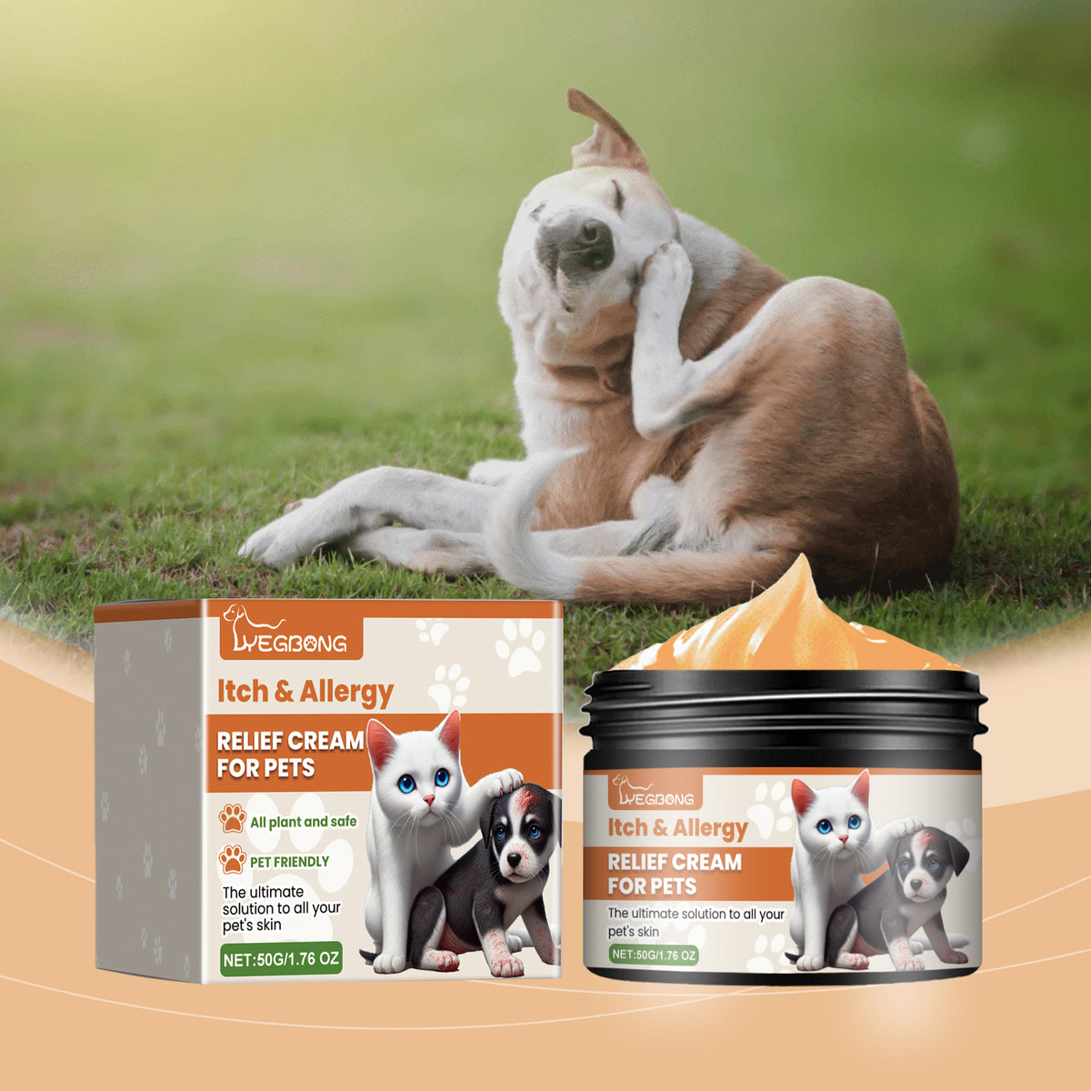 Pet Itch & Allergy Relief Cream for Dogs and Cats