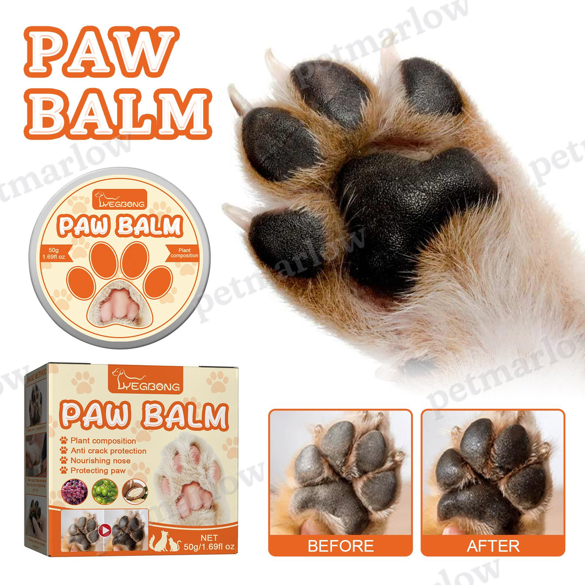 Pet Moisturizing Paw Balm for Dogs and Cats – view 6