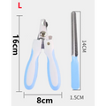Pet Nail Scissors with Safety Lock and File – Blue 1