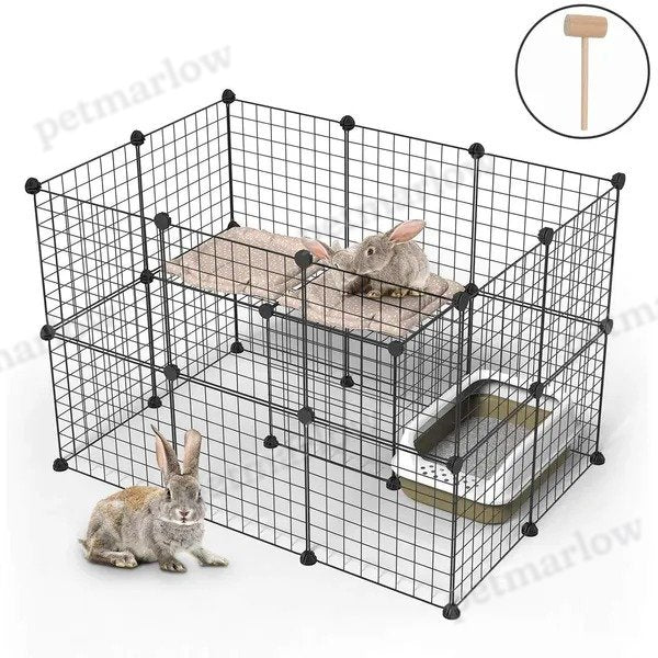 Pet Playpen for Small Animals - Indoor Portable Metal Fence – view 3