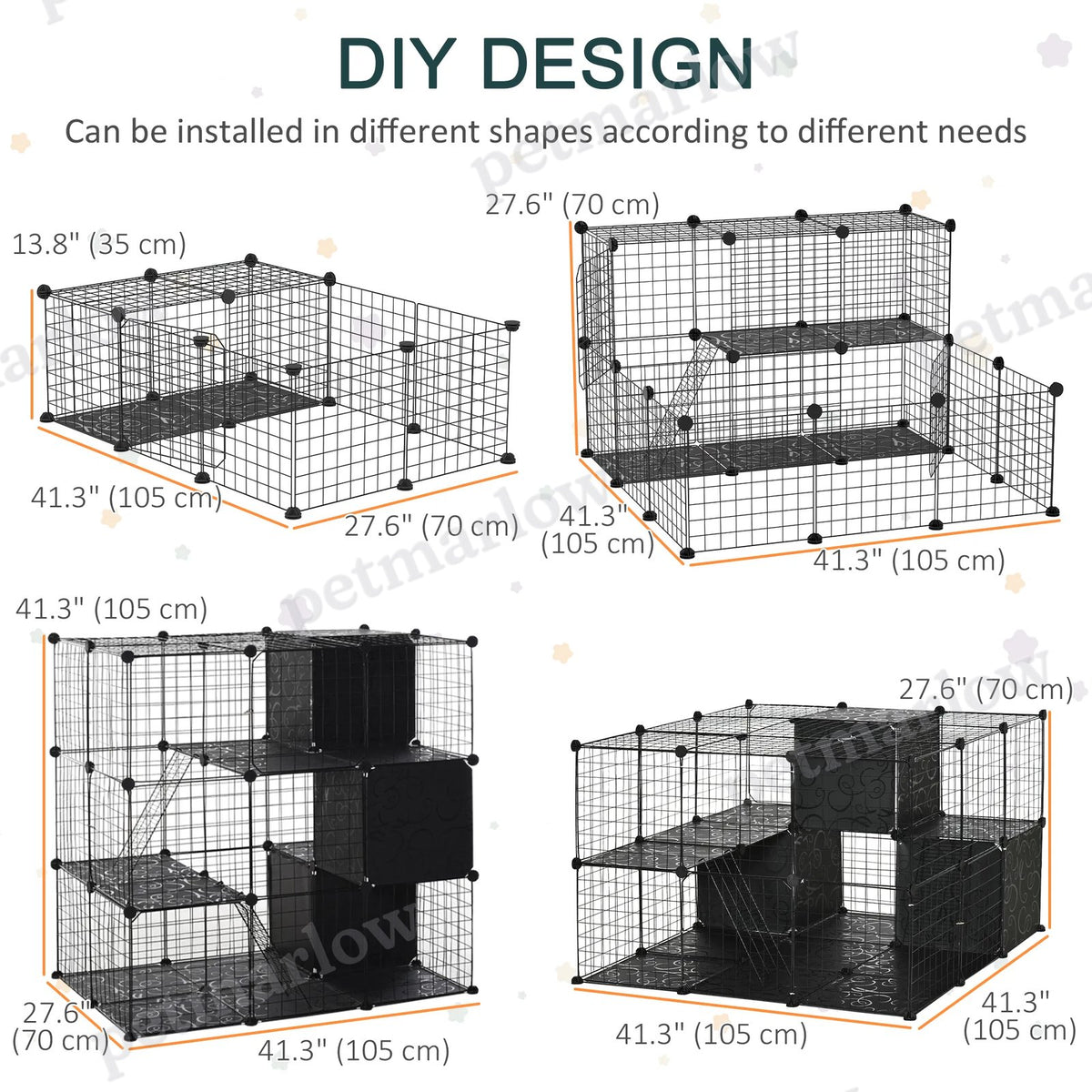 Pet Playpen for Small Animals with 3 Doors – view 5