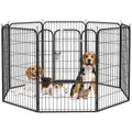 Pet Playpen with 8 Panels for Indoor and Outdoor Use – Black