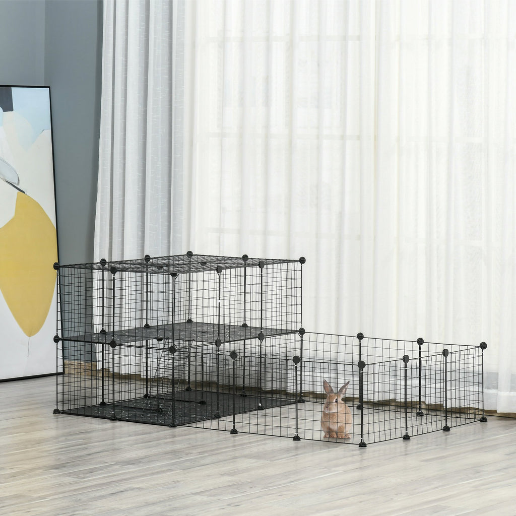 Pet Playpen with Door for Small Animals