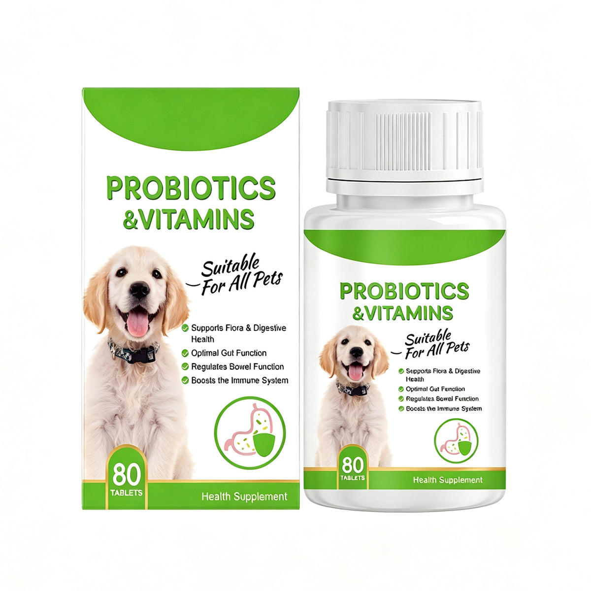 Pet Probiotics & Vitamin Tablets for Dogs and Cats