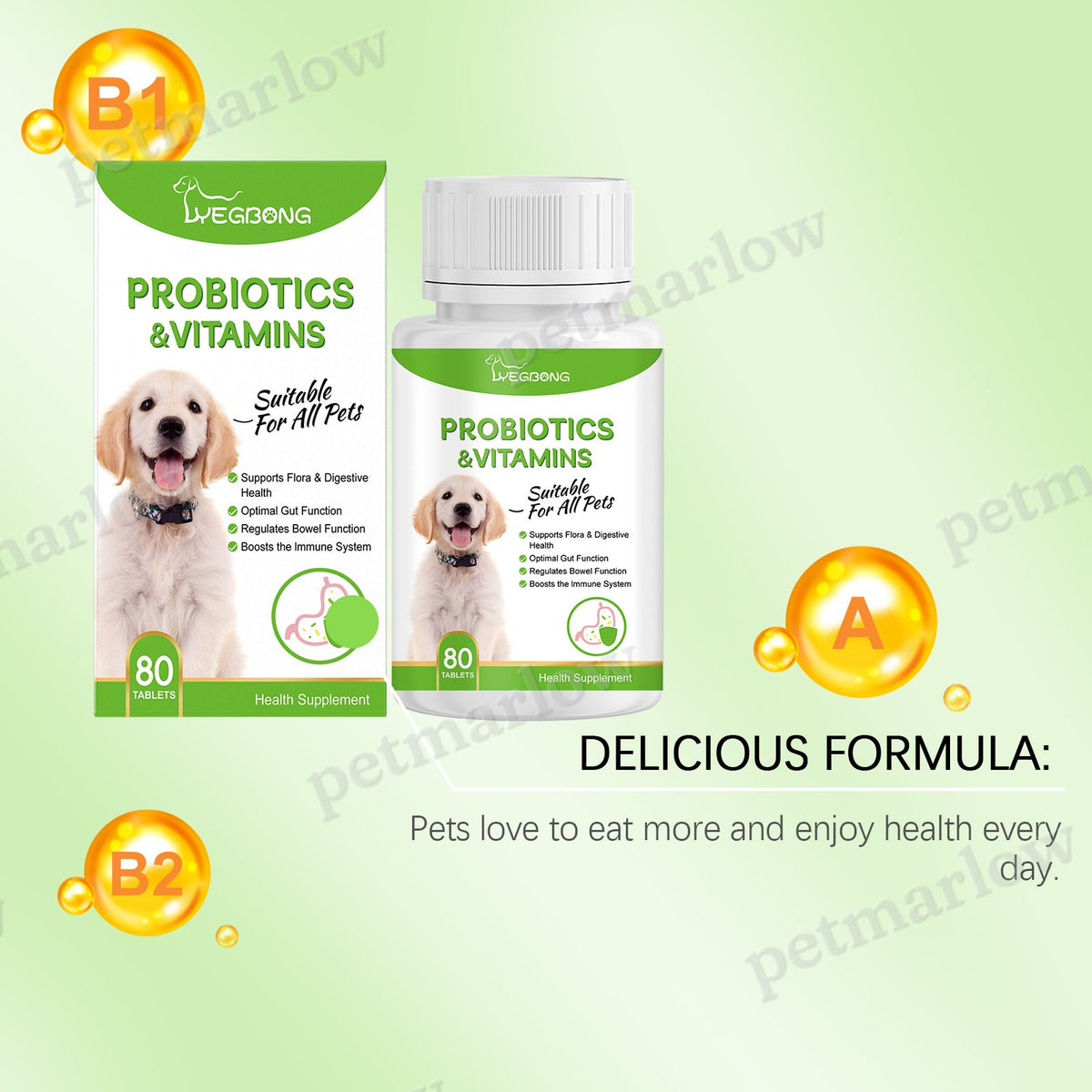 Pet Probiotics & Vitamin Tablets for Dogs and Cats – view 3