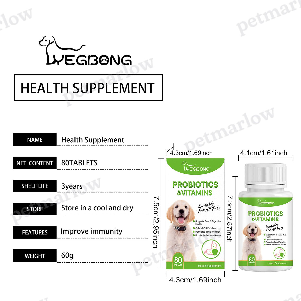 Pet Probiotics & Vitamin Tablets for Dogs and Cats – view 4