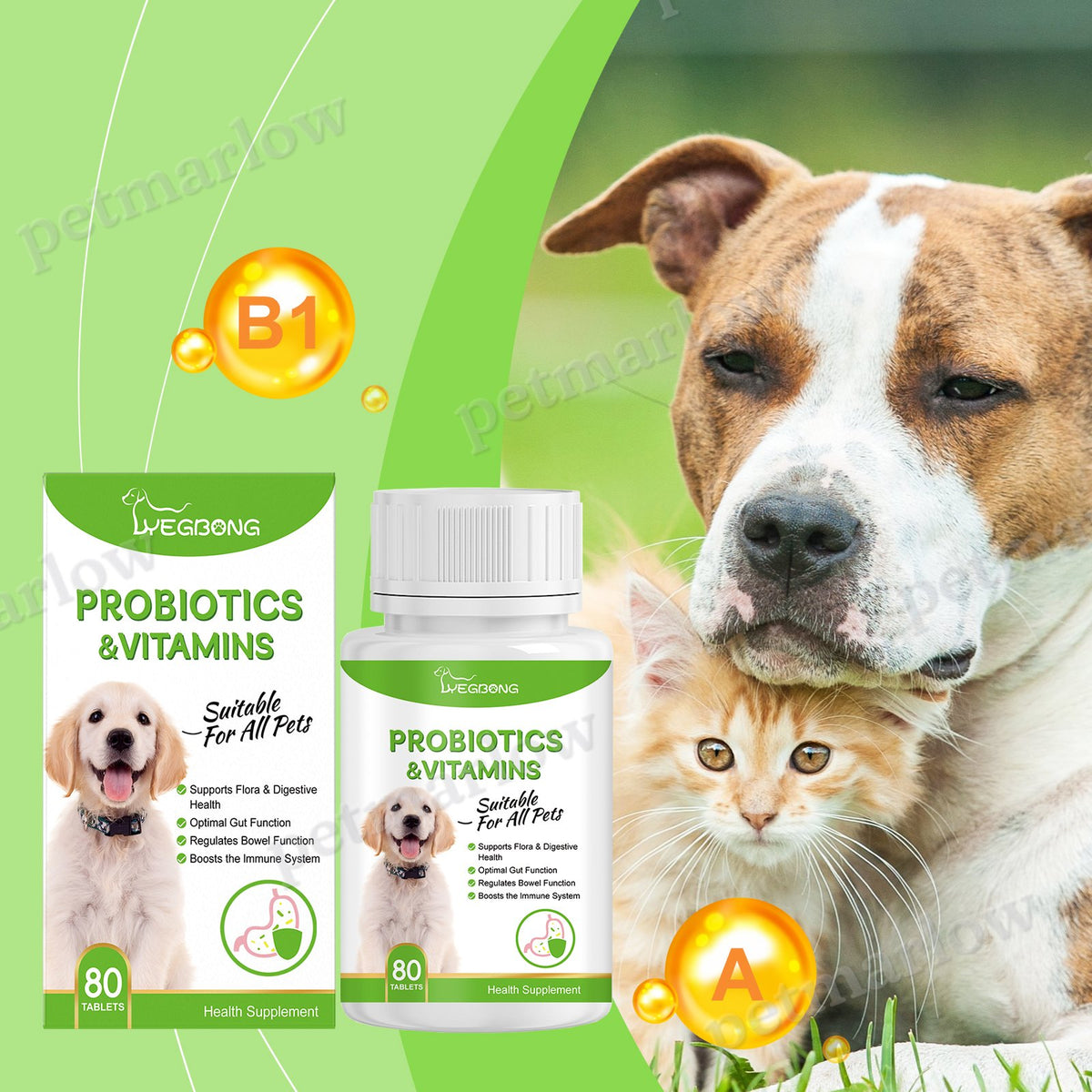 Pet Probiotics & Vitamin Tablets for Dogs and Cats – view 5