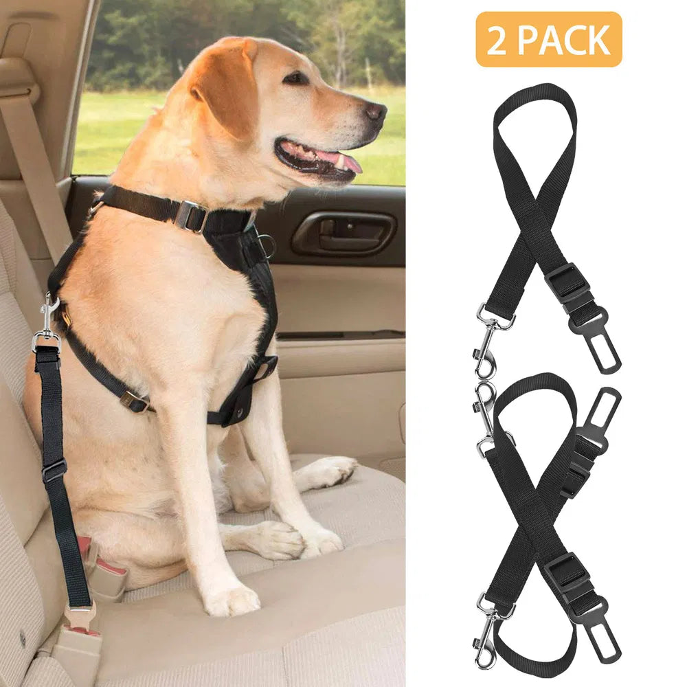 Pet Safety Seat Belt Leash for Dogs and Cats - 2 Pack