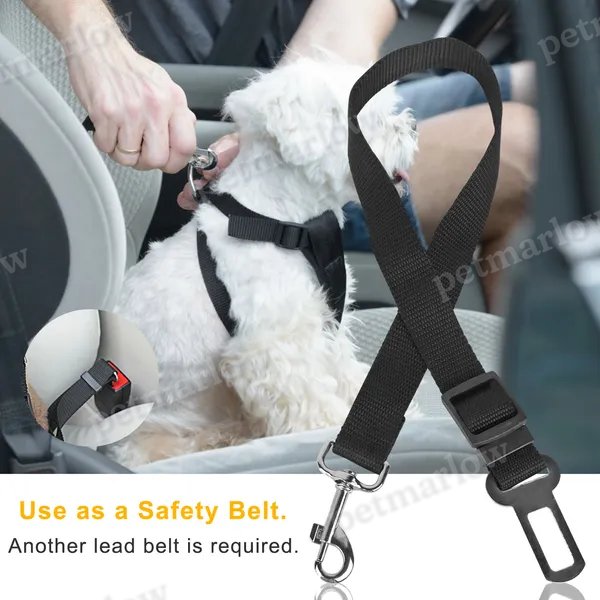 Pet Safety Seat Belt Leash for Dogs and Cats - 2 Pack