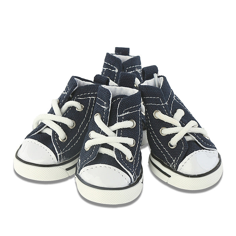 Pet Shoes Denim Canvas for Dogs and Cats – Denim Shoes Blue / No 3