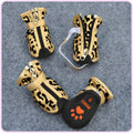 Pet Shoes with Leopard Print for Dogs and Cats – Gold / Size3