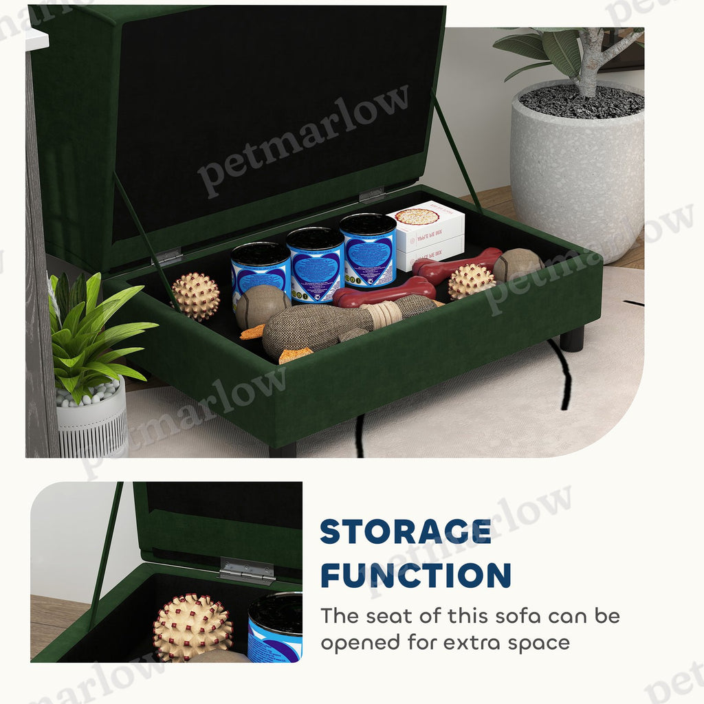 Pet Sofa Bed Couch with Storage for Cats and Small Dogs – view 6