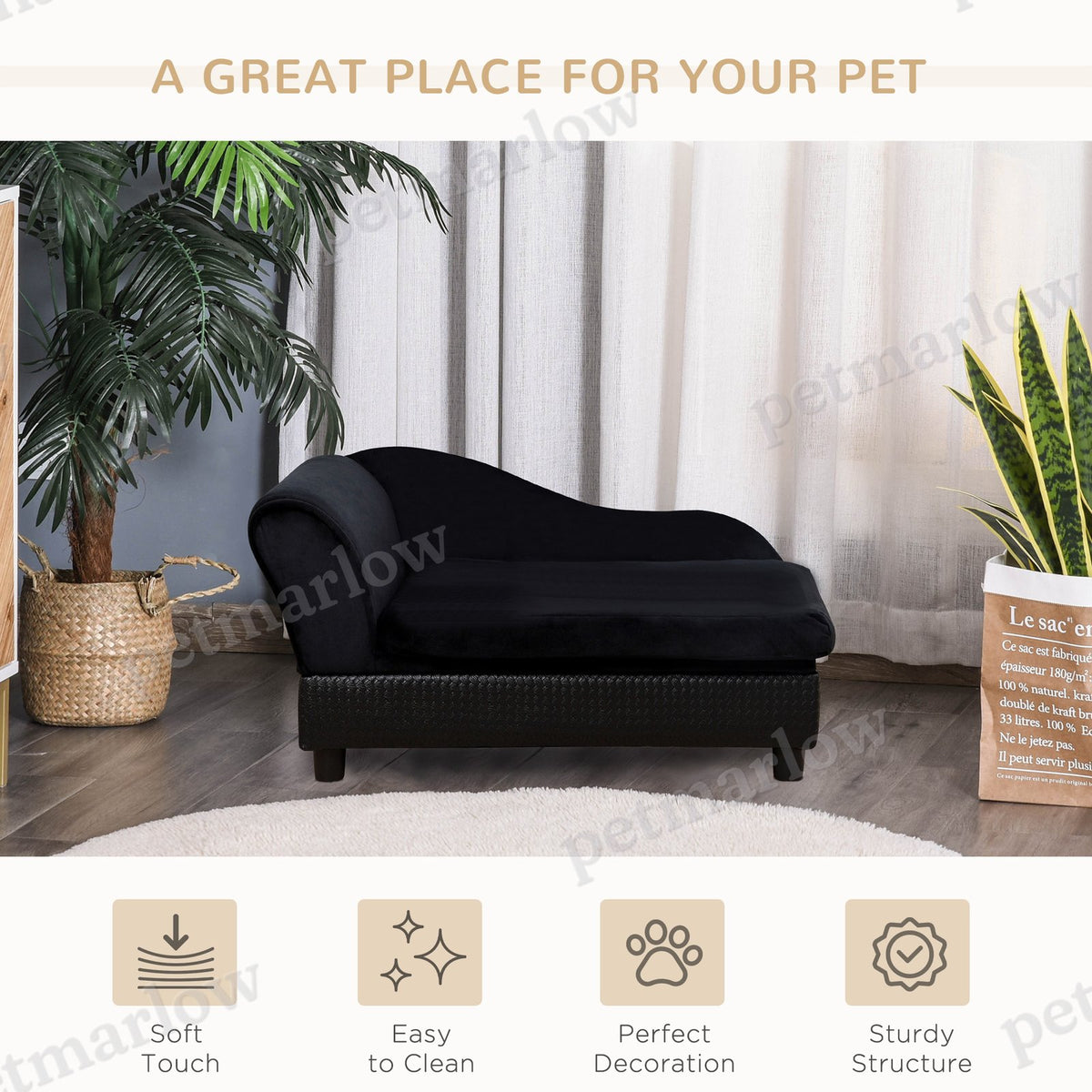 Pet Sofa Bed Couch with Storage for Cats and Small Dogs – view 6
