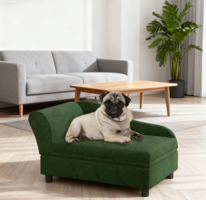 Pet Sofa Bed with Storage and Soft Cushion for Dogs and Cats