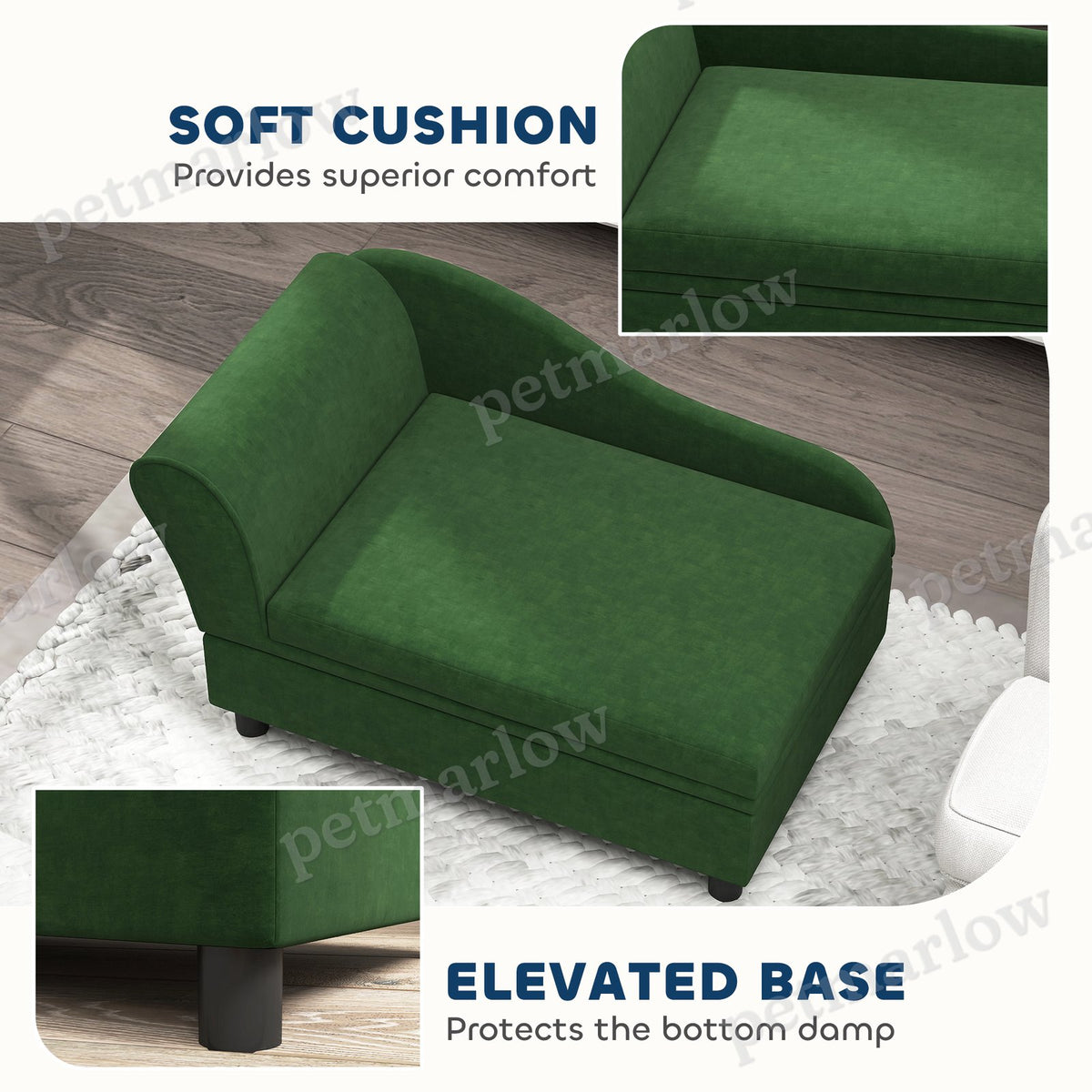 Pet Sofa Bed with Storage and Soft Cushion for Dogs and Cats – view 2