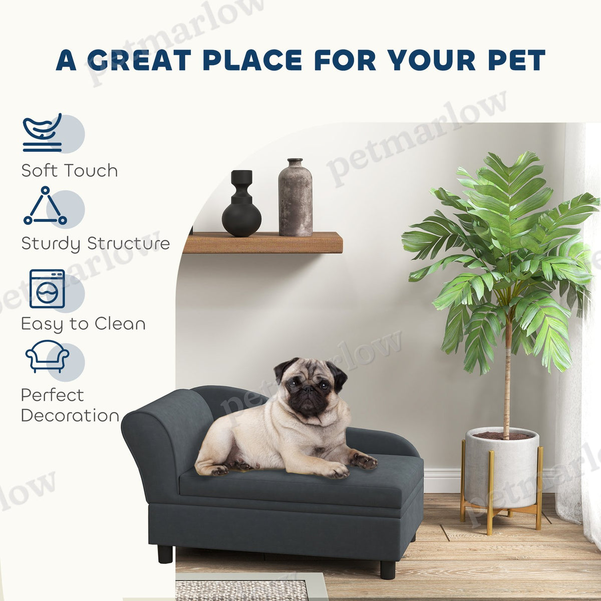 Pet Sofa Bed with Storage for Cats and Small Dogs – view 3