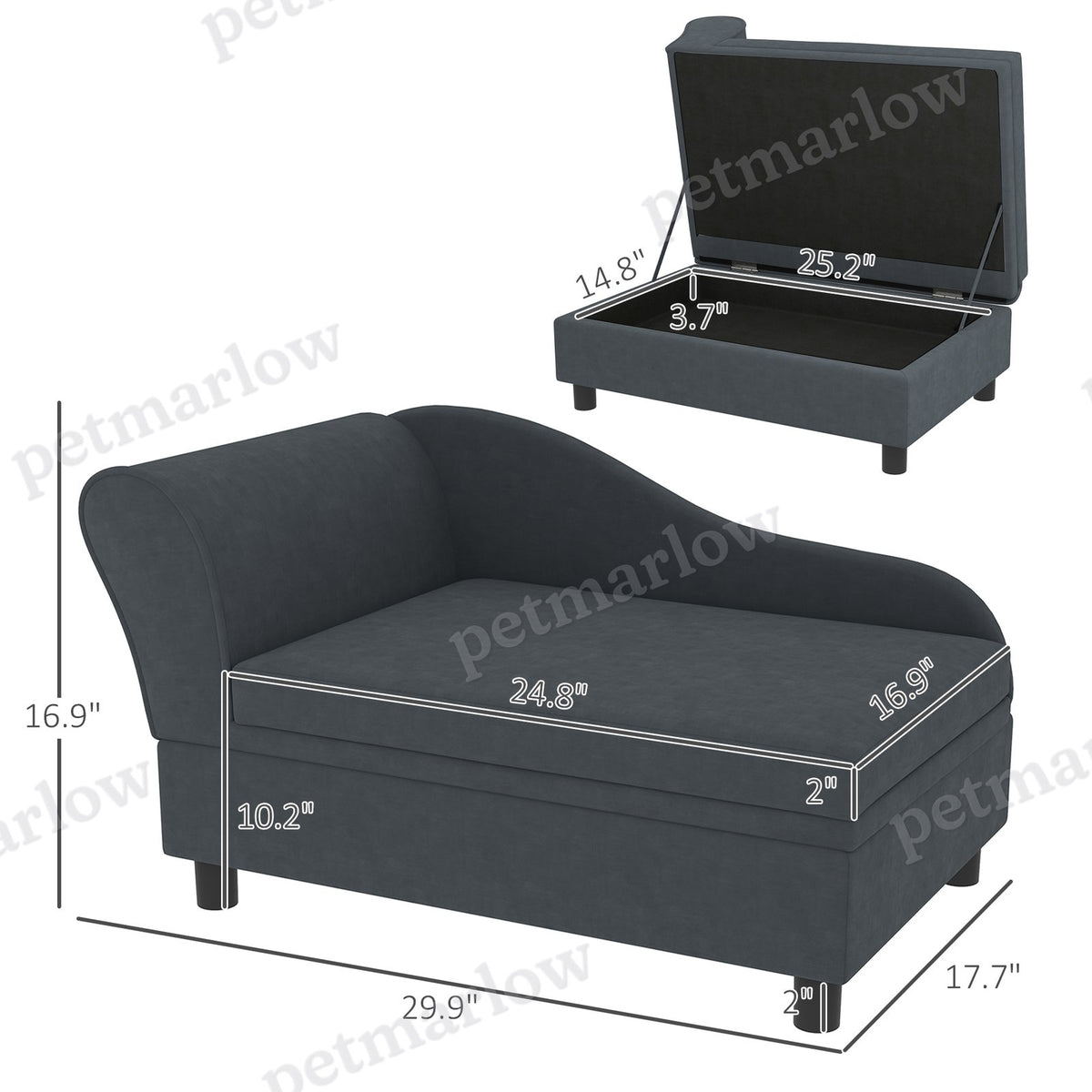 Pet Sofa Bed with Storage for Cats and Small Dogs – view 6