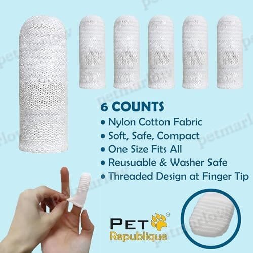 Pet Soft Fabric Finger Toothbrush Kit for Dogs and Cats – view 3
