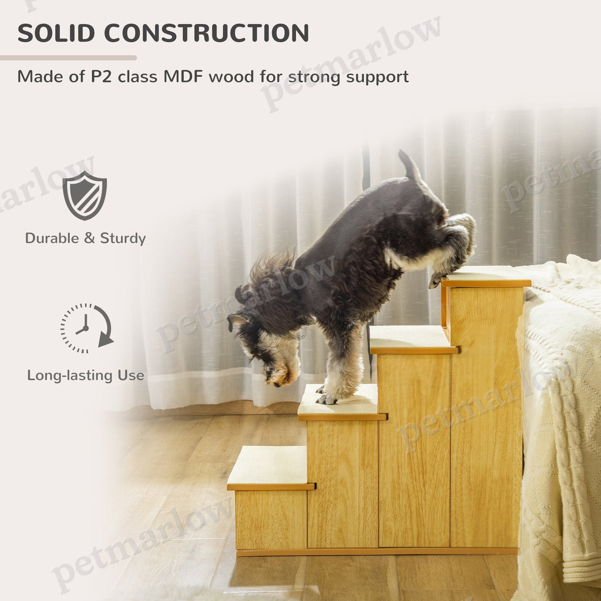 Pet Stairs for Dogs and Cats with Cushioned Steps – view 6