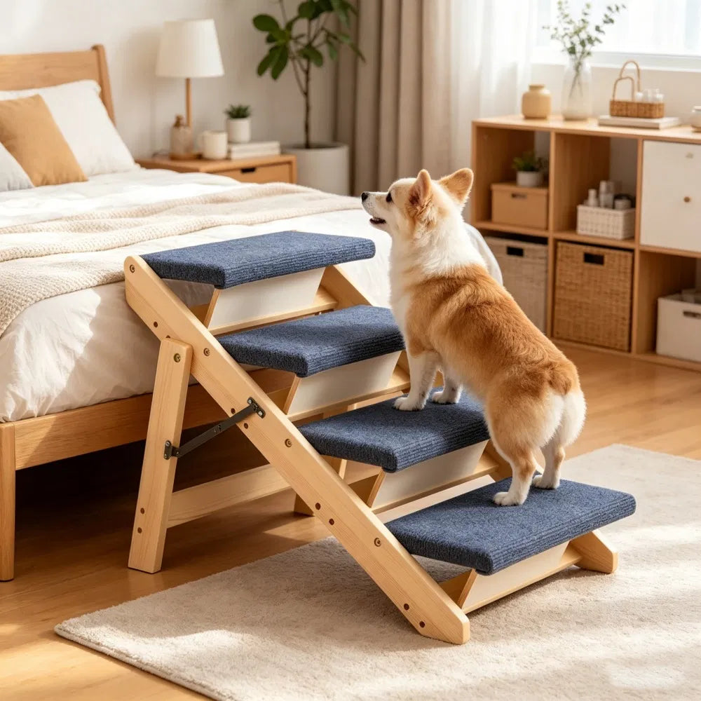 Pet Stairs with Non-Slip Surface for Easy Climbing