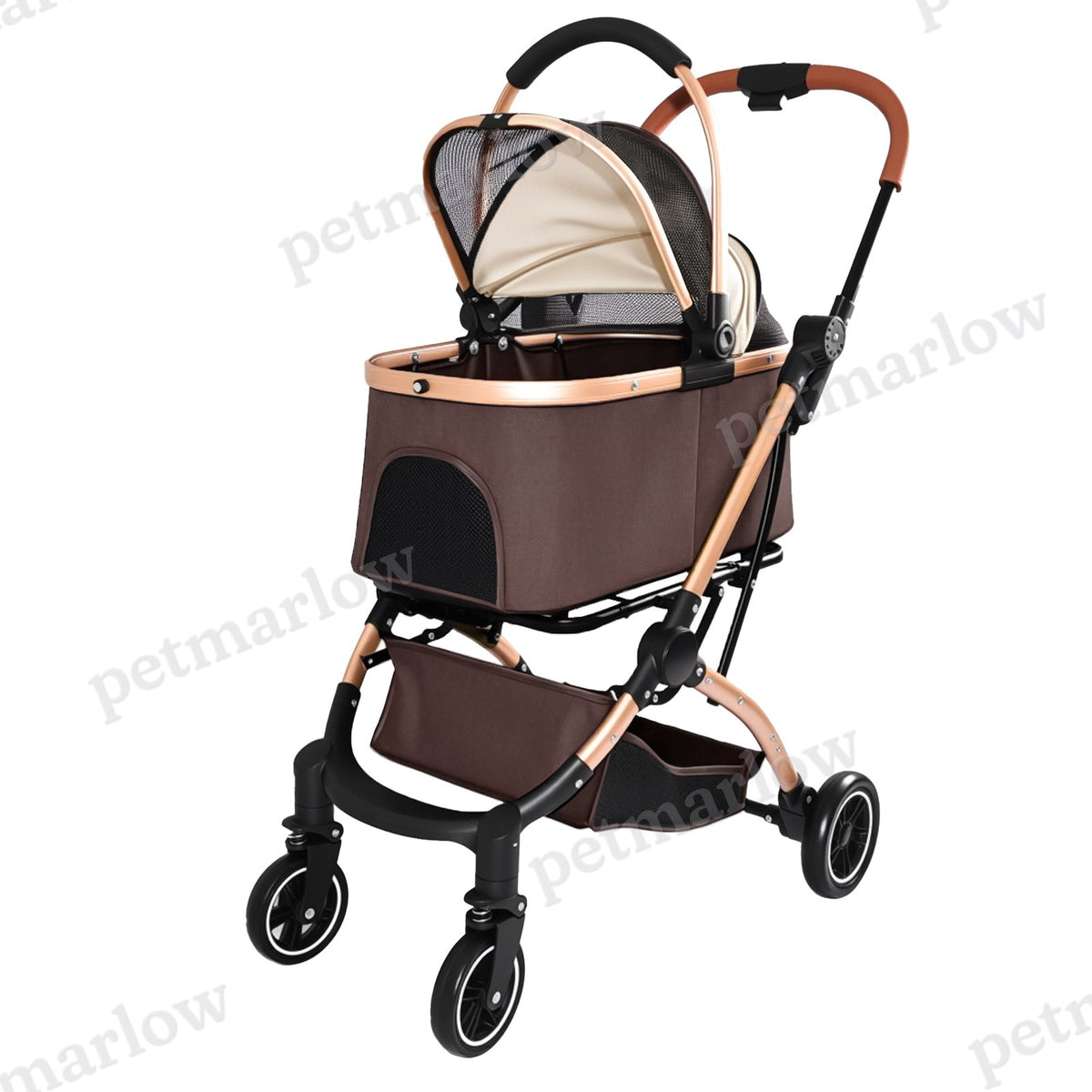 2-in-1 Detachable Pet Stroller for Dogs and Cats – view 5