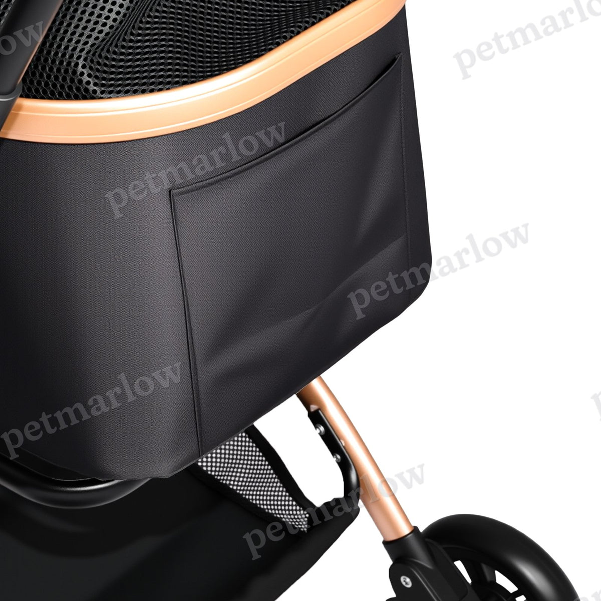 Pet Stroller for Dogs and Cats with Detachable Basket
