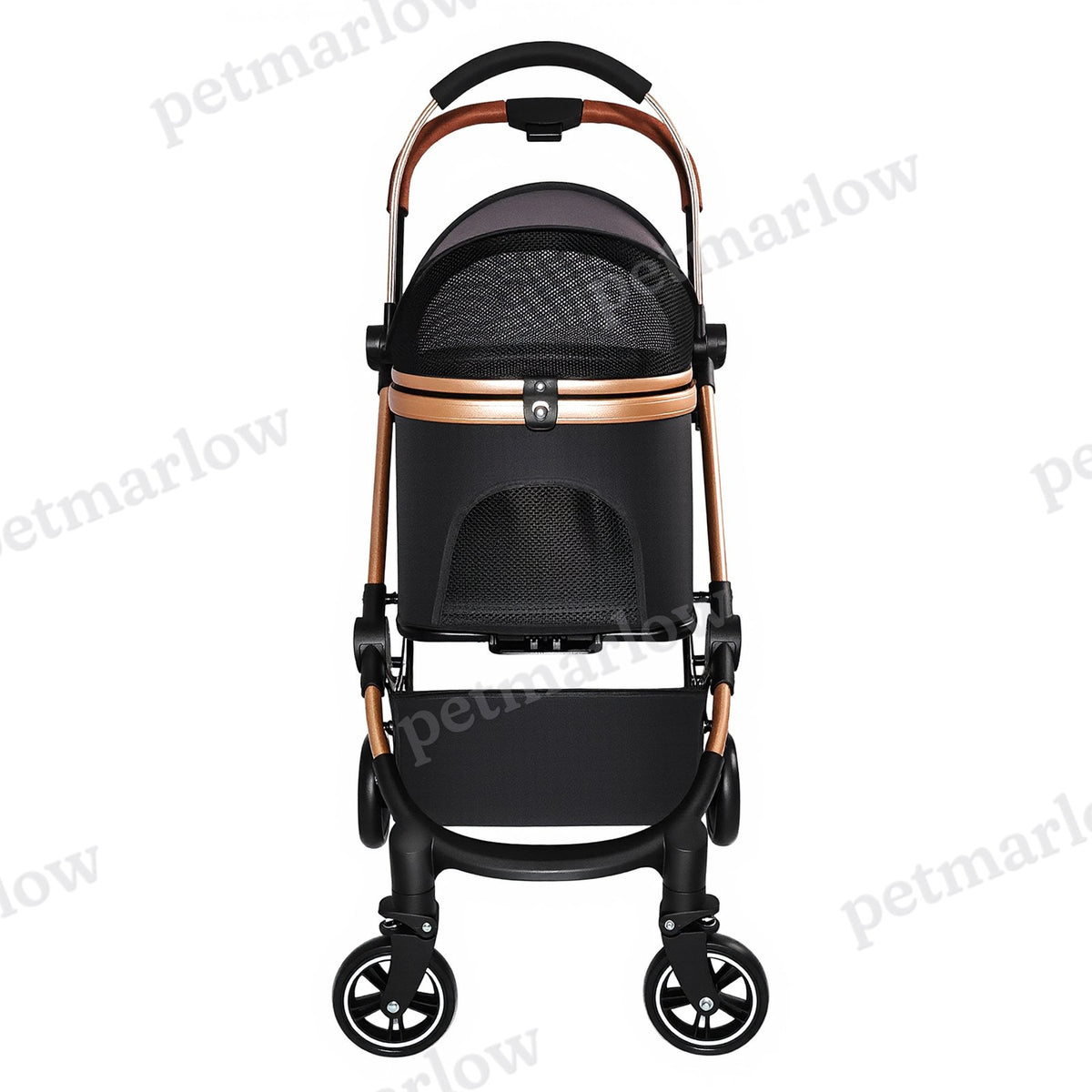 Pet Stroller for Dogs and Cats with Detachable Basket – view 6