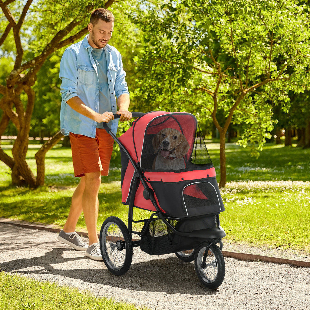 Pet Stroller for Small and Medium Dogs with Adjustable Canopy