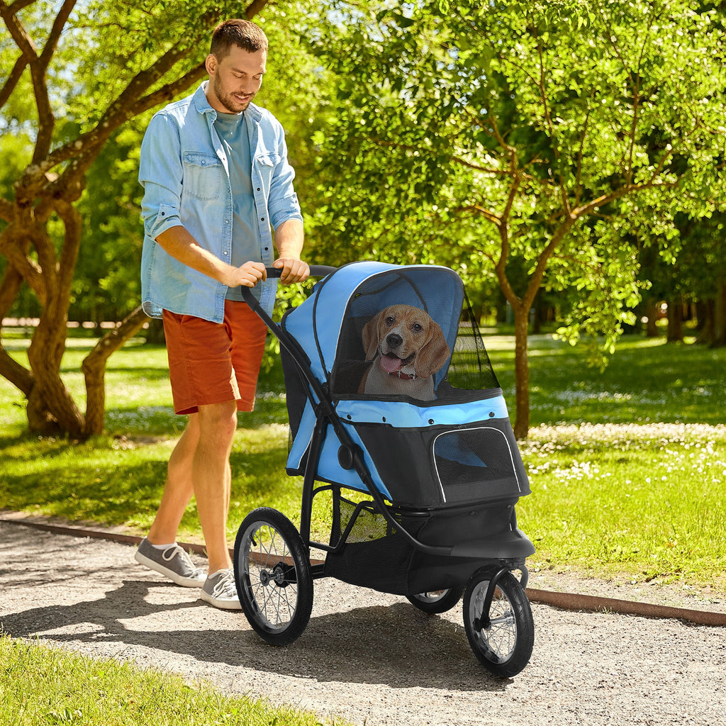 Pet Stroller for Small and Medium Dogs with Adjustable Canopy