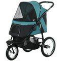 Pet Stroller for Small and Medium Dogs with Adjustable Canopy – Dark Green / 830x440x385 mm