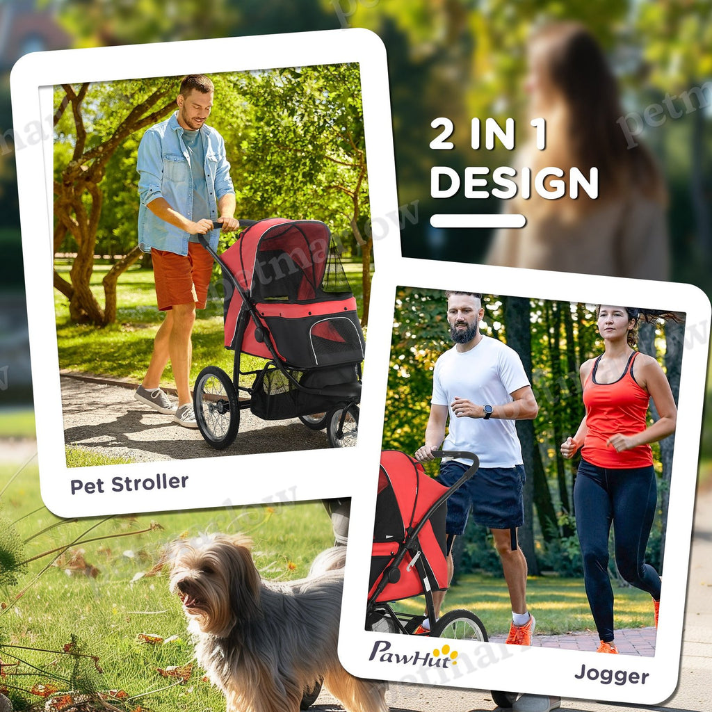Pet Stroller for Small and Medium Dogs with Adjustable Canopy