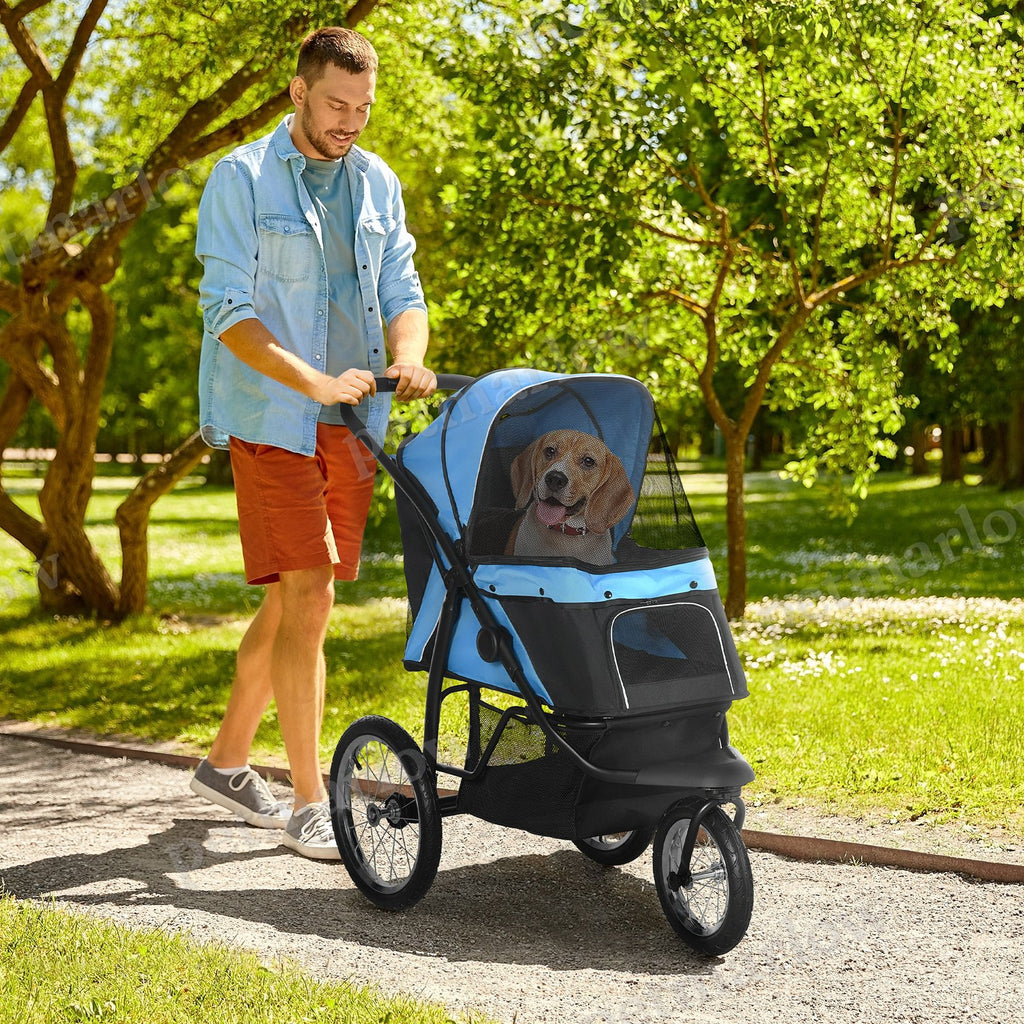 Pet Stroller for Small and Medium Dogs with Adjustable Canopy