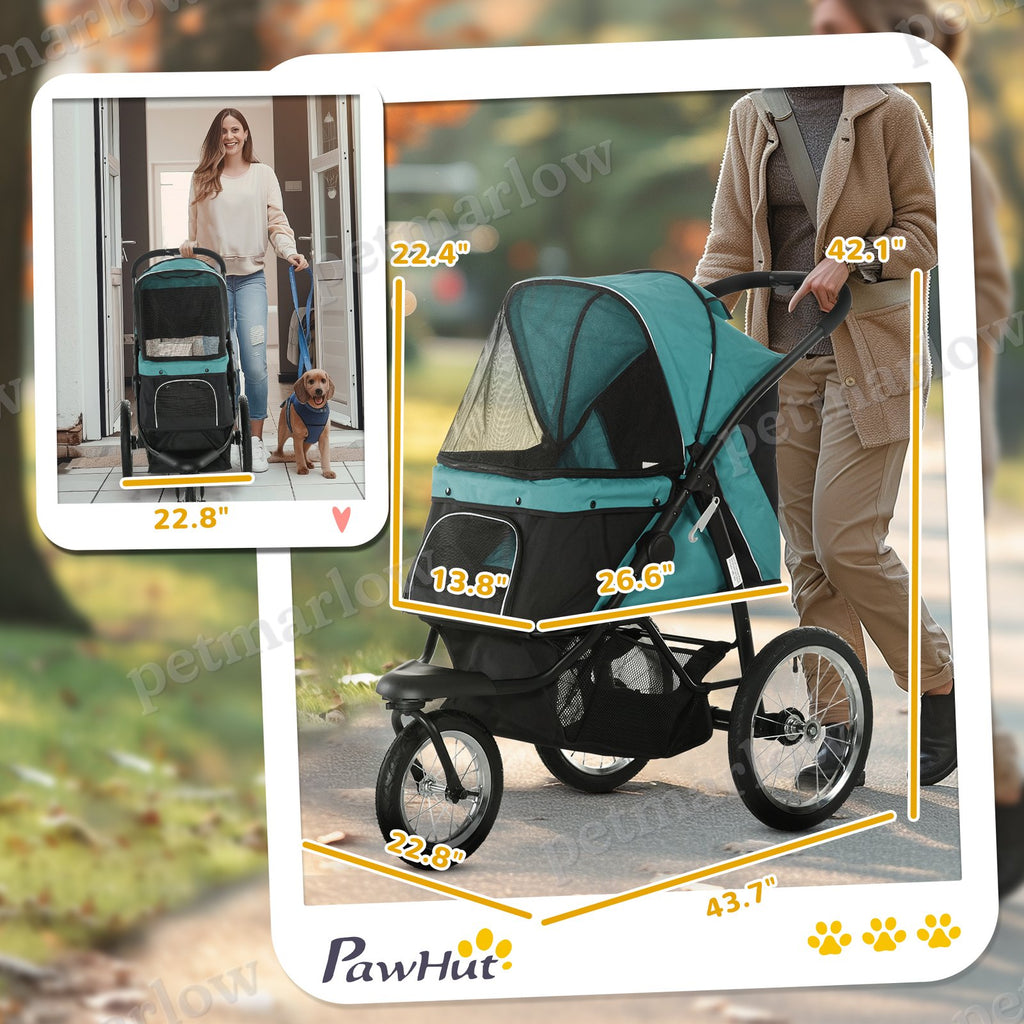 Pet Stroller for Small and Medium Dogs with Adjustable Canopy – view 5
