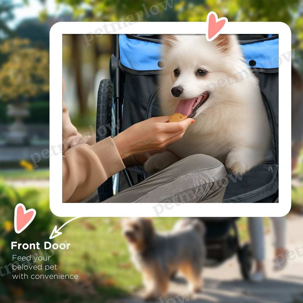Pet Stroller for Small and Medium Dogs with Adjustable Canopy