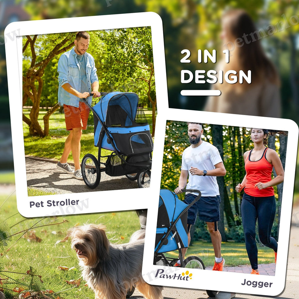 Pet Stroller for Small and Medium Dogs with Adjustable Canopy